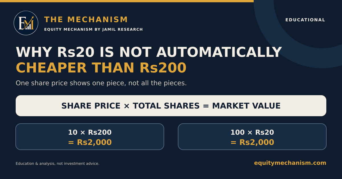 Why a Rs20 Share Is Not Automatically Cheaper Than a Rs200 Share