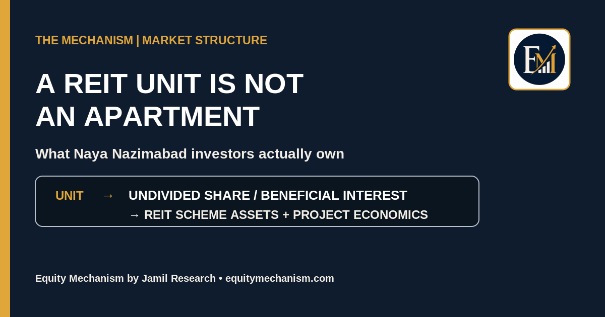Buying a REIT Unit Is Not Buying an Apartment: What Naya Nazimabad Investors Actually Own
