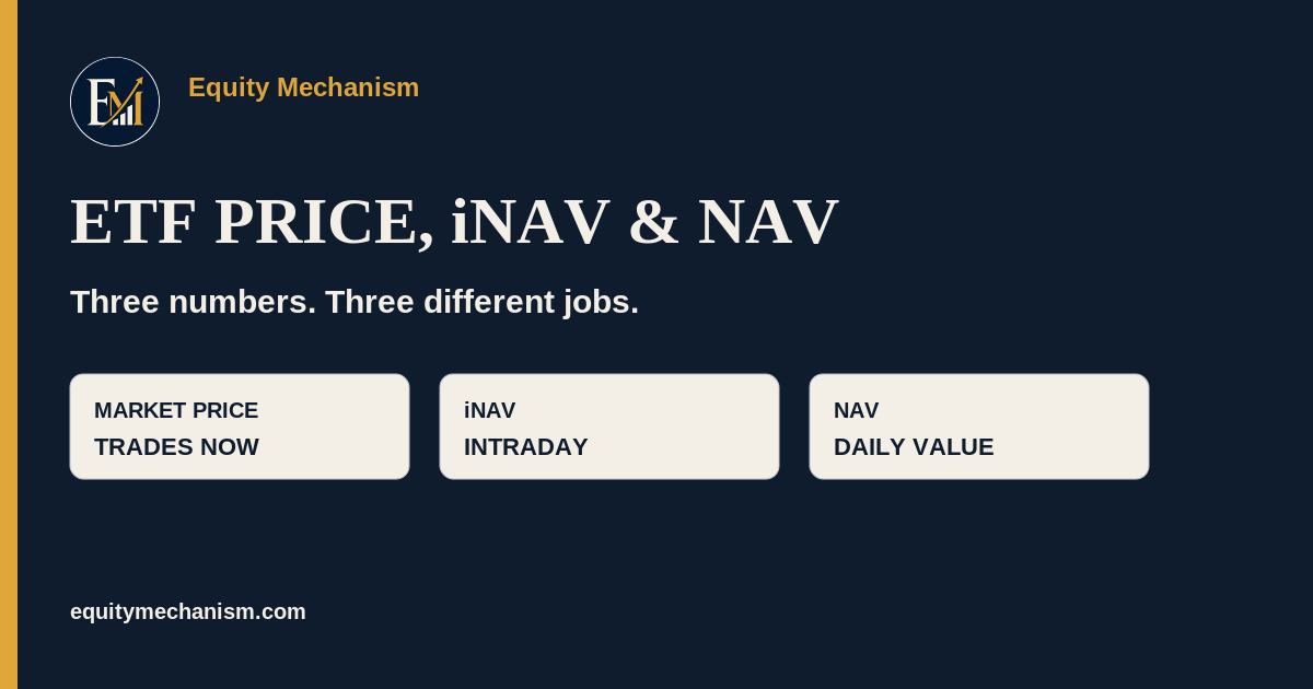ETF Price, iNAV and NAV: Three Numbers, Three Different Jobs